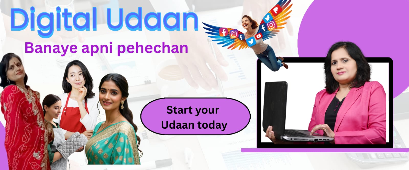 Fearless woman learning digital marketing online in Jalna with Digital Vandana for business growth and empowerment.
